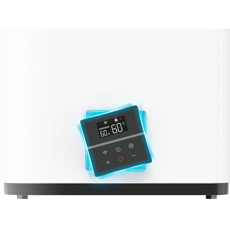 Плоский універсальний бойлер Midea Prime Dry Wi-Fi Flat 50 літрів з двома закритими (сухими тенами) (800 + 1200 Ватт) D50-20ED6(D)