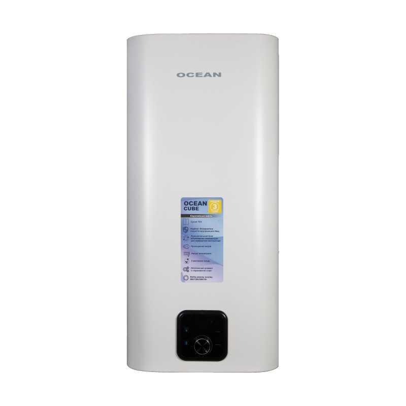 Кубічний бойлер Ocean Cube Dry ET+DT RZF80D-4 80 літрів вертикальний з сухими тенами (800+1200) 2000 Ватт