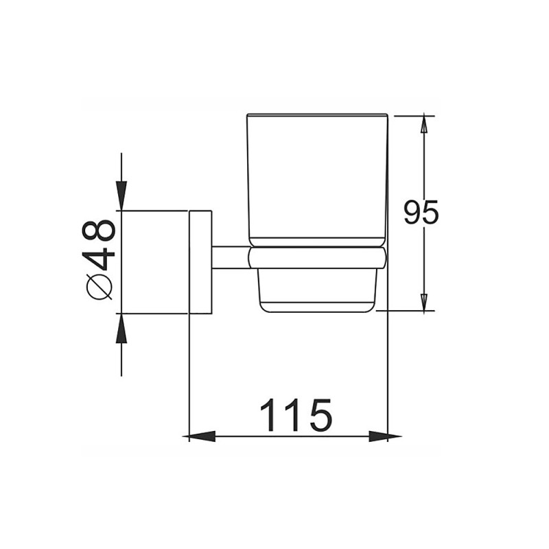 Склянка настінна для зубних щіток Haiba HB1706