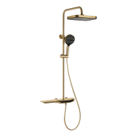 Душевая колонна с термостатическим смесителем Mixxus Premium SPACE-009-J Brushed gold, 3 режима (MI