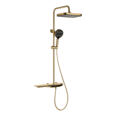 Душевая колонна с термостатическим смесителем Mixxus Premium SPACE-009-J Brushed gold, 3 режима (MI
