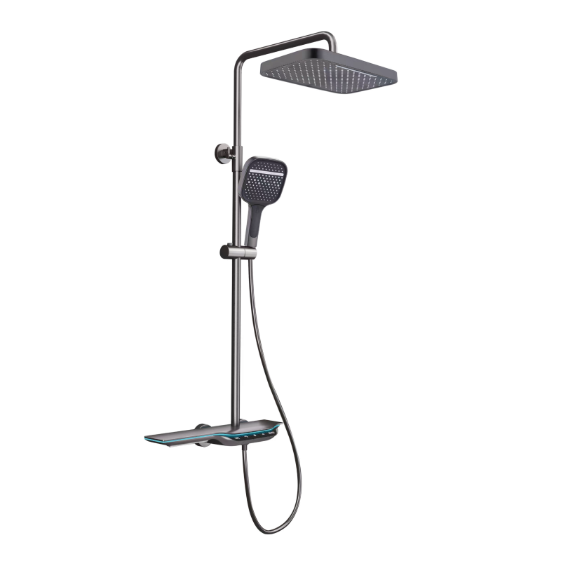 Душевая колонна с термостатическим  смесителем Mixxus Premium SPACE-009-J Graphite, 3 режима (MI654