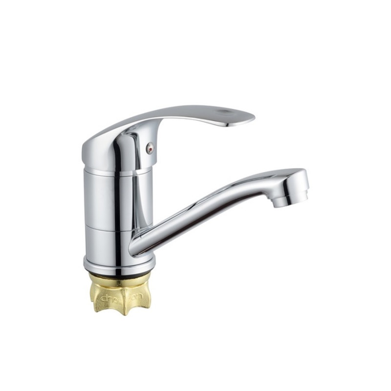 Змішувач для умивальника джойстиковий Champion Ped 555-135-15cm (Nut) (MI6373) із цинкового сплаву Колір сталевий