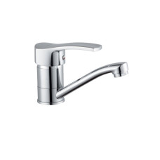Змішувач для умивальника джойстиковий Champion Pan 004-279-15cm (MI6381) із цинкового сплаву Колір сталевий