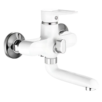 Змішувач для ванни джойстиковий Mixxus Elba 009 (Euro) (MI6586) із цинкового сплаву Колір білий