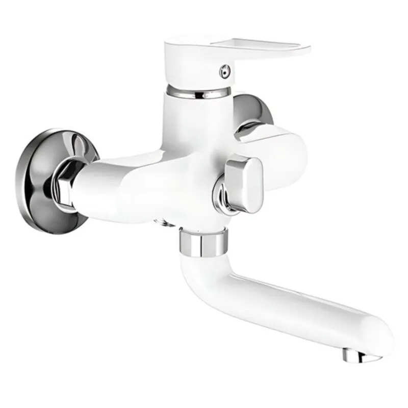 Змішувач для ванни джойстиковий Mixxus Elba 009 (Euro) (MI6586) із цинкового сплаву Колір білий