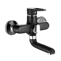 Змішувач для ванни джойстиковий Mixxus Elba 009 (Euro) (MI6580) із цинкового сплаву Колір чорний