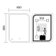 Дзеркало Mixxus Bevel MA02-90x65-Reverse (LED Touch, Anti-fog, димер (3-6,5kK)) (MP6641)