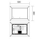 Дзеркало Mixxus Premium Cubic MR14-80x60-Reverse (LED Touch, Anti-fog, димер) (MP6648)