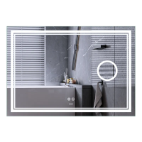 Дзеркало Mixxus Premium Quadro MR20-120x80 (LED Touch, Anti-fog, димер, лінза) (MP6624)
