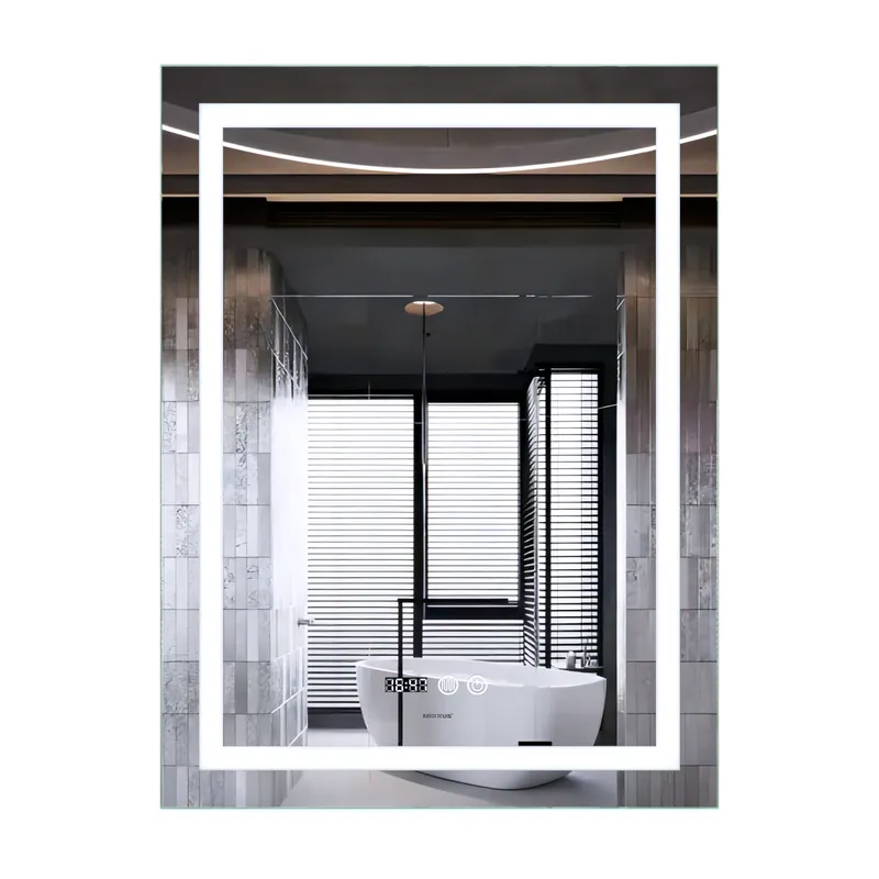 Дзеркало Mixxus Premium Flash MR21-70x90 (LED Touch, Anti-fog, димер, годинник) (MP6618)
