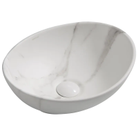 Раковина накладная MIXXUS PREMIUM ELLIPSE-0108 MARBLE 400х330х145mm (MP6526)