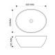 Раковина накладная MIXXUS PREMIUM ELLIPSE-0108 MARBLE 400х330х145mm (MP6526)