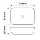 Раковина накладная MIXXUS PREMIUM DIVERSE-0114 MARBLE 455х325х135mm (MP6545)