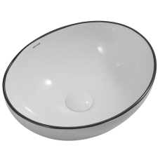 Раковина накладная MIXXUS PREMIUM ELLIPSE-0108 EDGE BLACK 400х330х145mm (MP6527)