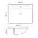 Раковина мебельная MIXXUS PREMIUM STYLE-1501 600х480х190mm с отверстием под смеситель и переливом (