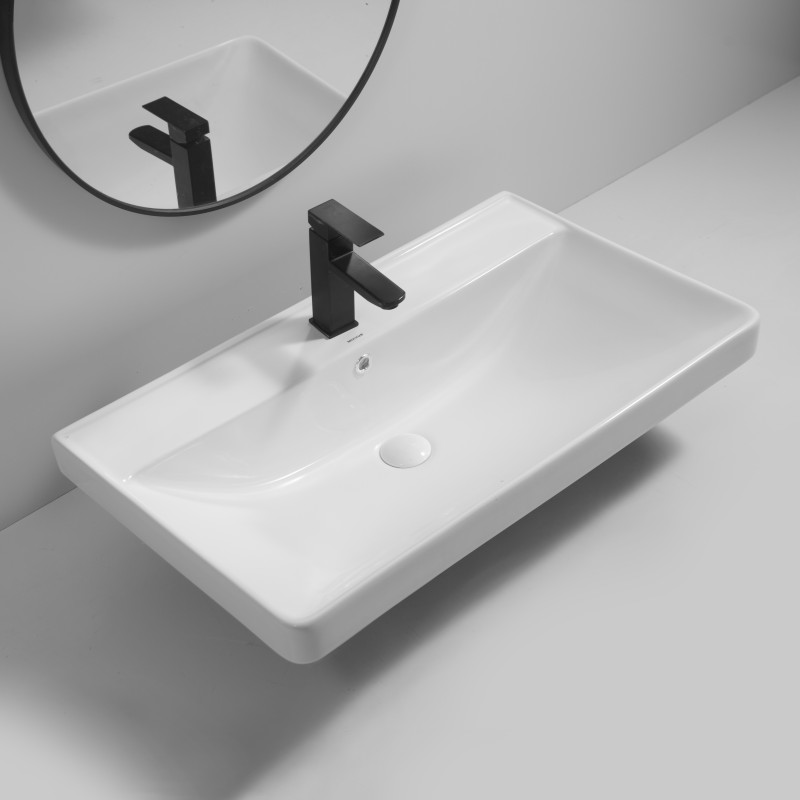 Раковина мебельная MIXXUS PREMIUM STYLE-1503 800х480х190mm с отверстием под смеситель и переливом (
