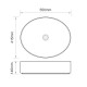 Раковина накладная MIXXUS PREMIUM ELLIPSE-0104 MARBLE 550х415х140mm (MP6554)
