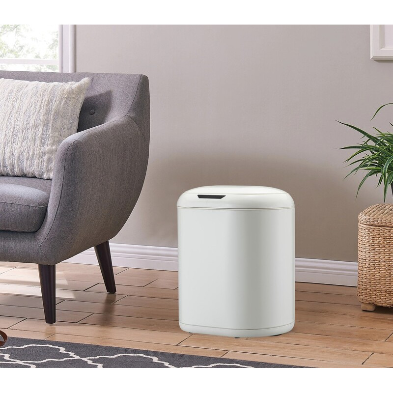 Відро для сміття сенсорне овальне Mixxus Premium Topper-TC0112 White 12л колір білий