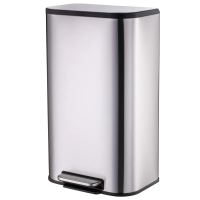 Відро для сміття з плавним закриттям прямокутне Mixxus Cubic-TC0112 SS Color 12л колір нержавіюча сталь