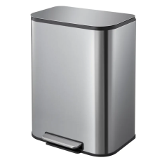Відро для сміття з плавним закриттям прямокутне Mixxus Cubic-TC0105 SS Color 5л колір нержавіюча сталь