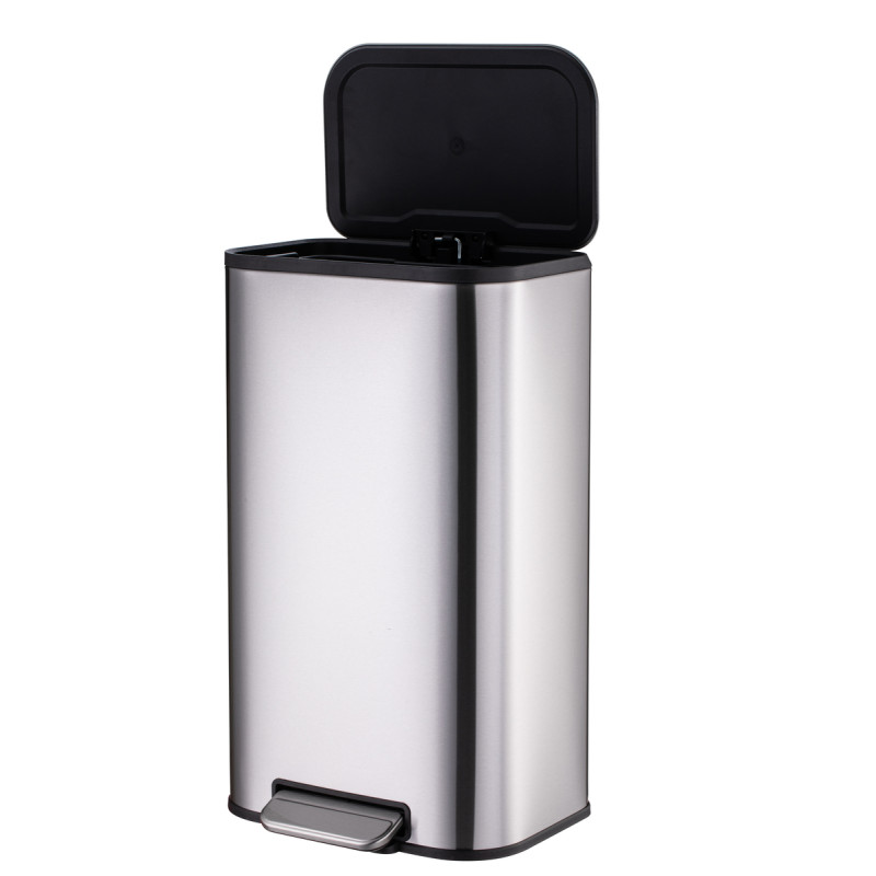 Відро для сміття з плавним закриттям прямокутне Mixxus Cubic-TC0105 SS Color 5л колір нержавіюча сталь
