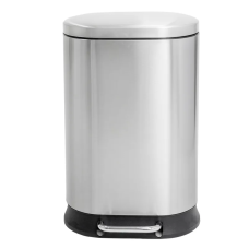 Відро для сміття з плавним закриттям овальне Mixxus Premium Strong-TC0120 SS Color 20л колір нержавіюча сталь