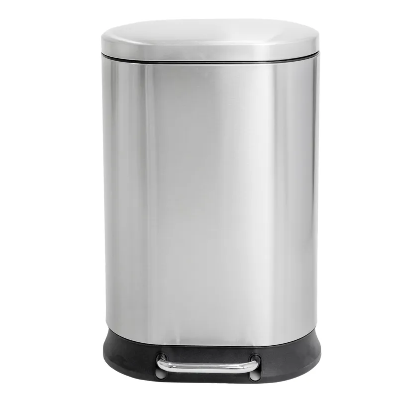 Відро для сміття з плавним закриттям овальне Mixxus Premium Strong-TC0120 SS Color 20л колір нержавіюча сталь