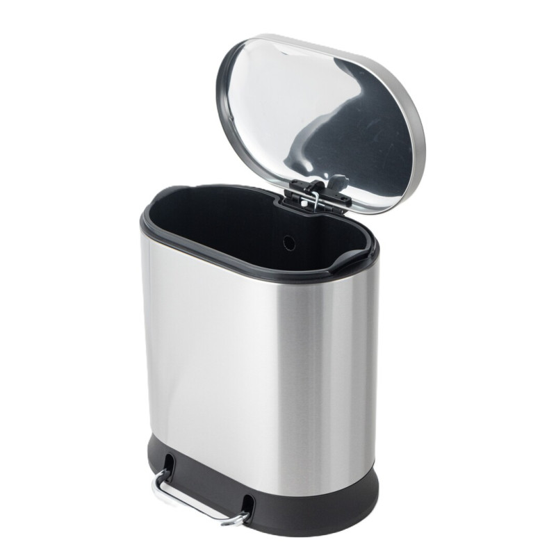 Відро для сміття з плавним закриттям овальне Mixxus Premium Strong-TC0120 SS Color 20л колір нержавіюча сталь