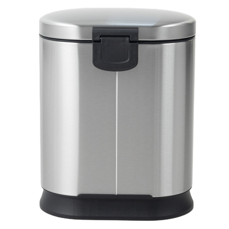 Відро для сміття з плавним закриттям овальне Mixxus Premium Strong-TC0120 SS Color 20л колір нержавіюча сталь