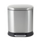 Відро для сміття з плавним закриттям овальне Mixxus Premium Strong-TC0105 SS Color 5л колір нержавіюча сталь