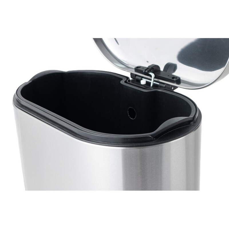Відро для сміття з плавним закриттям овальне Mixxus Premium Strong-TC0105 SS Color 5л колір нержавіюча сталь