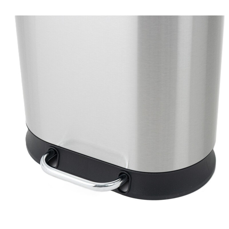 Відро для сміття з плавним закриттям овальне Mixxus Premium Strong-TC0105 SS Color 5л колір нержавіюча сталь