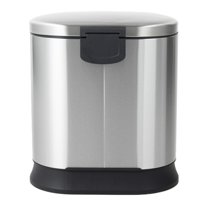 Відро для сміття з плавним закриттям овальне Mixxus Premium Strong-TC0105 SS Color 5л колір нержавіюча сталь