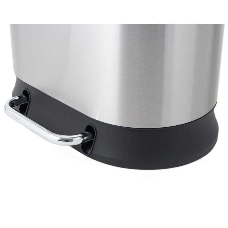 Відро для сміття з плавним закриттям овальне Mixxus Premium Strong-TC0105 SS Color 5л колір нержавіюча сталь