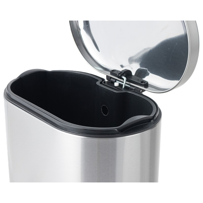 Відро для сміття з плавним закриттям овальне Mixxus Premium Strong-TC0105 SS Color 5л колір нержавіюча сталь