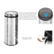 Відро для сміття сенсорне кругле Mixxus Premium Ellipse-TC0109 Chrome-Black 9л (хром-чорне)