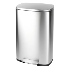 Відро для сміття з плавним закриттям прямокутне Mixxus Bevel-TC0112 SS Color 12л колір нержавіюча сталь