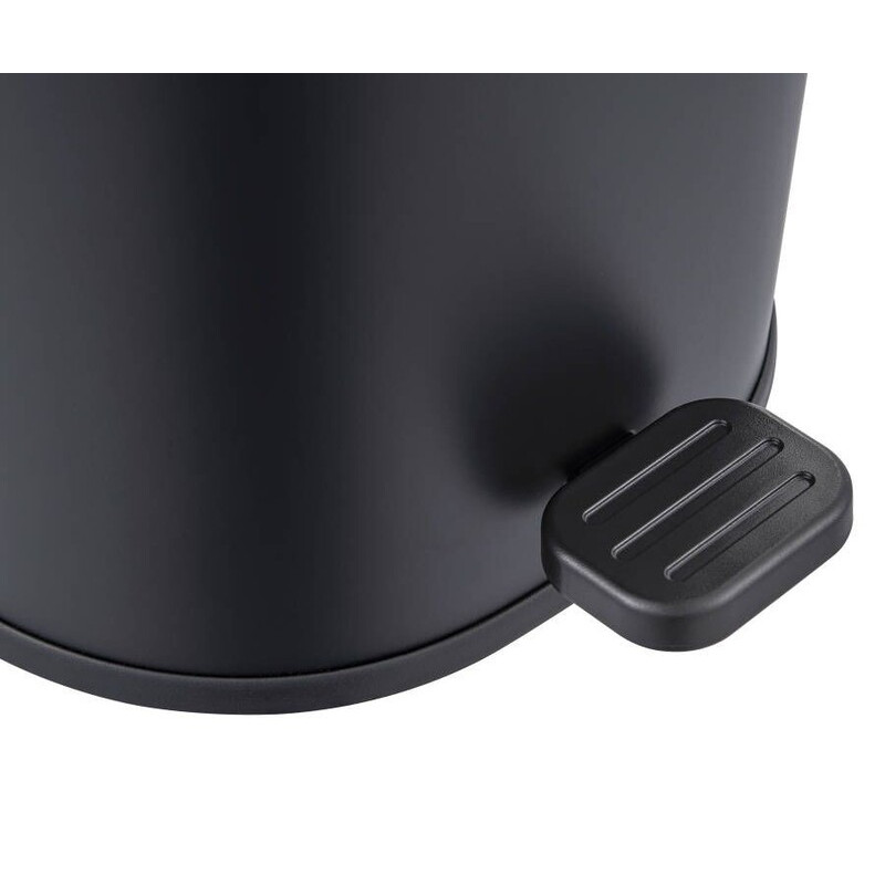 Відро для сміття з плавним закриттям овальне Zerix Prime-TC0105 Black 5л колір чорний