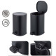 Відро для сміття з плавним закриттям овальне Zerix Prime-TC0105 Black 5л колір чорний