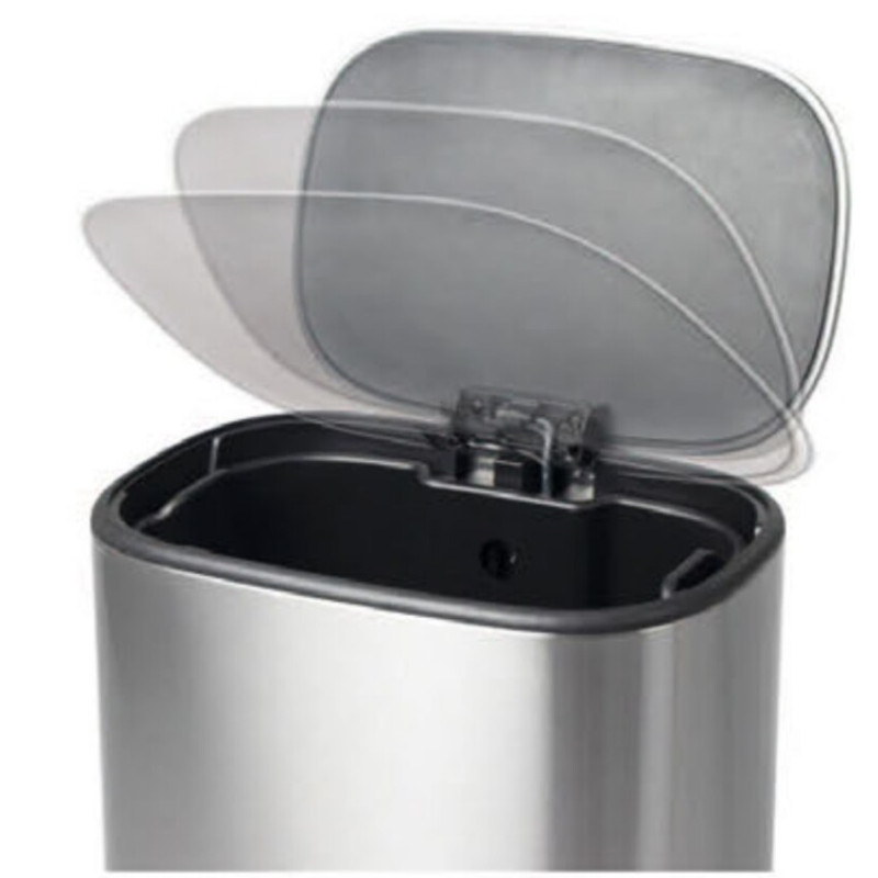 Відро для сміття з плавним закриттям овальне Mixxus Premium Diverse-TC0105 SS Color 5л колір нержавіюча сталь