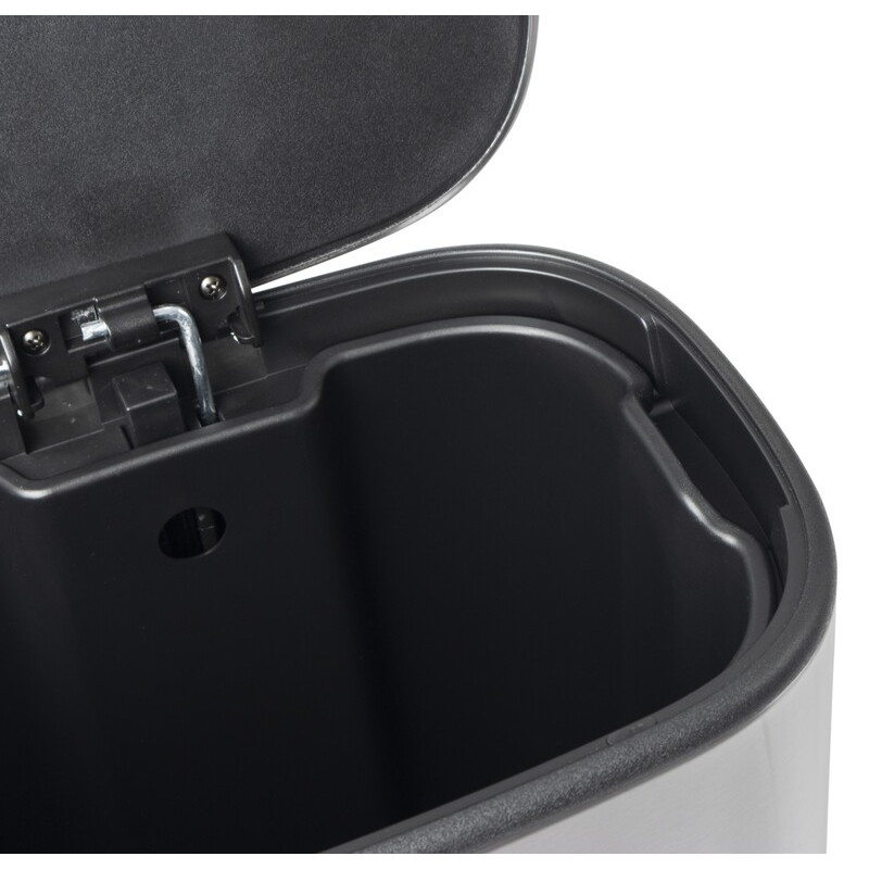 Відро для сміття з плавним закриттям овальне Mixxus Premium Diverse-TC0105 SS Color 5л колір нержавіюча сталь