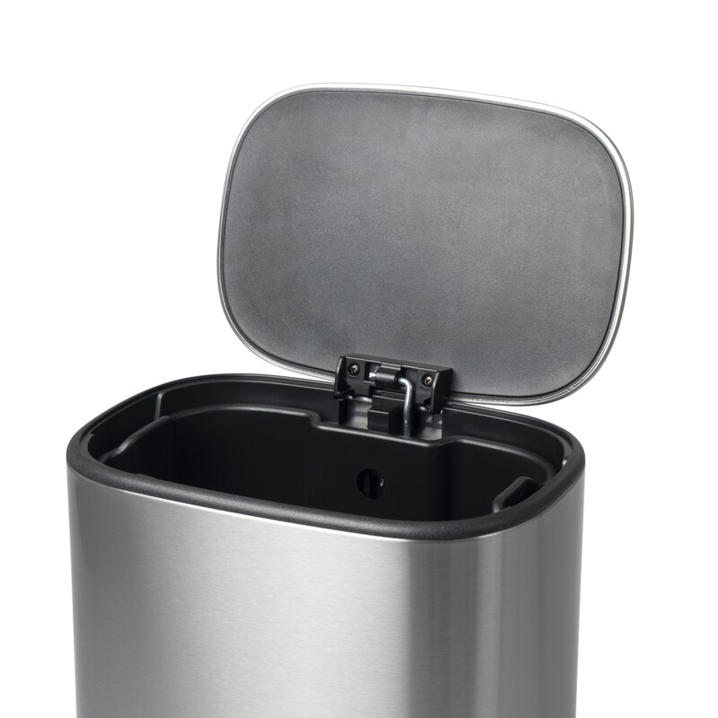 Відро для сміття з плавним закриттям овальне Mixxus Premium Diverse-TC0105 SS Color 5л колір нержавіюча сталь