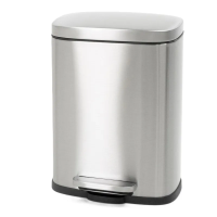 Відро для сміття з плавним закриттям прямокутне Mixxus Bevel-TC0105 SS Color 5л колір нержавіюча сталь