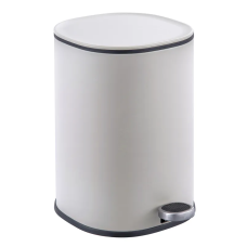 Відро для сміття з плавним закриттям овальне Zerix Prime-TC0105 White 5л колір білий