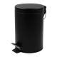 Відро для сміття кругле з кришкою та натискною педалькою Zerix Solo-TC0103 Black 3л колір чорний (ZX5896)