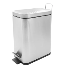Відро для сміття з плавним закриттям прямокутне Zerix Sansa-TC0105 SS Color 5л колір нержавіюча сталь
