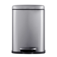 Відро для сміття з плавним закриттям прямокутне Mixxus Premium Style-TC0305 SS Color 5л колір нержавіюча сталь
