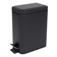 Відро для сміття з плавним закриттям прямокутне Zerix Sansa-TC0105 Black 5л колір чорний