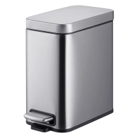 Відро для сміття з плавним закриттям прямокутне Mixxus Premium Quadro-TC0105 SS Color 5л колір нержавіюча сталь
